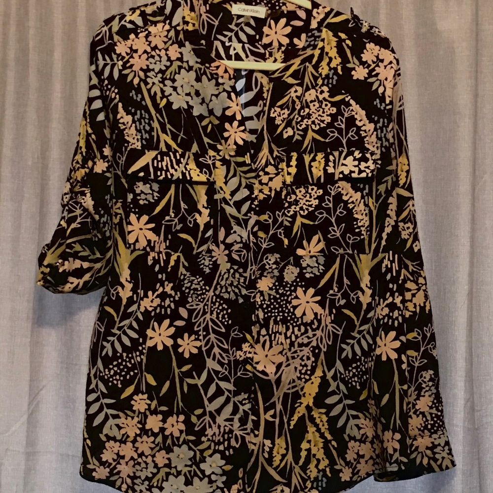 CALVIN KLEIN Print Blouse